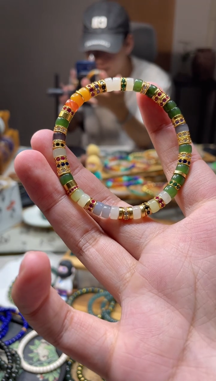 未镶嵌手串和田玉6mm多宝和田玉手串