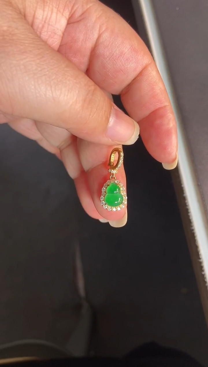 吊坠(不含链)银S925镶嵌翡翠1