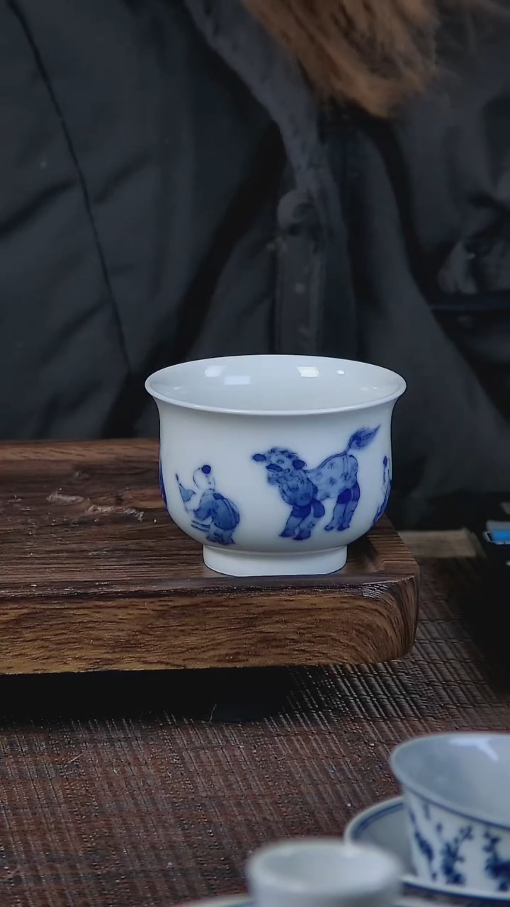 【闪购商品】折葵非器手工手绘婴戏炉式杯