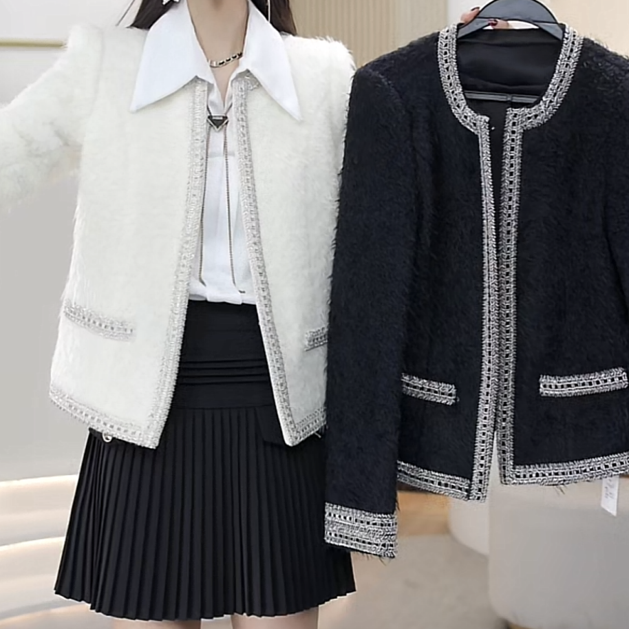 【橦颜推荐】重工无领钉珠小香外套92191