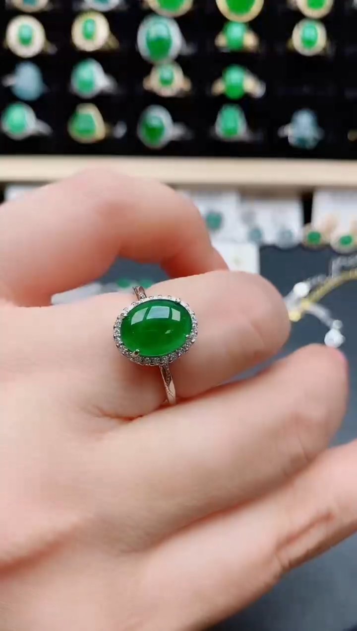 【闪购商品】翡翠戒指银S925镶嵌121212