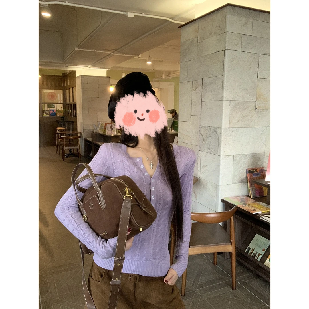  280001【丁香花】秋冬法式温柔气质时尚百搭显瘦毛衣2025