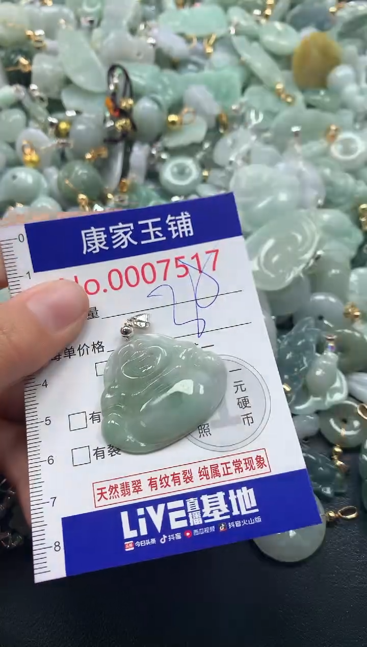 吊坠(不含链)未镶嵌翡翠7517