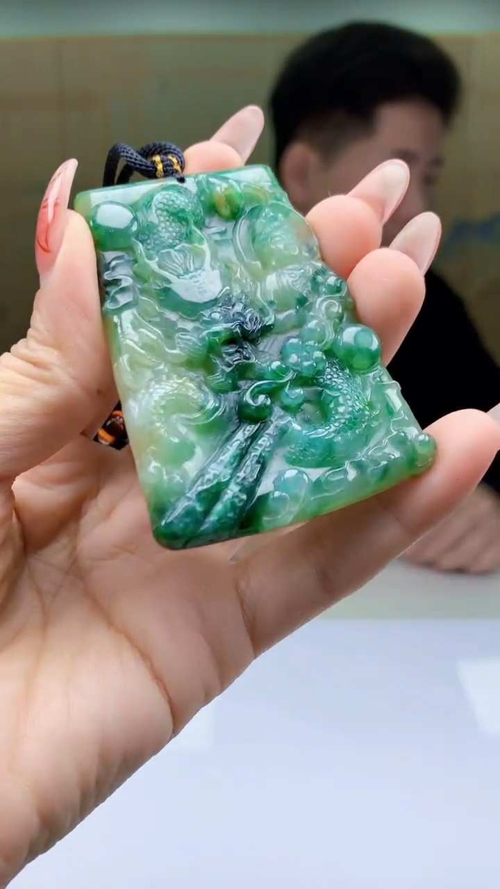 【闪购商品】定制翡翠未镶嵌4917ty-毛货挂件79