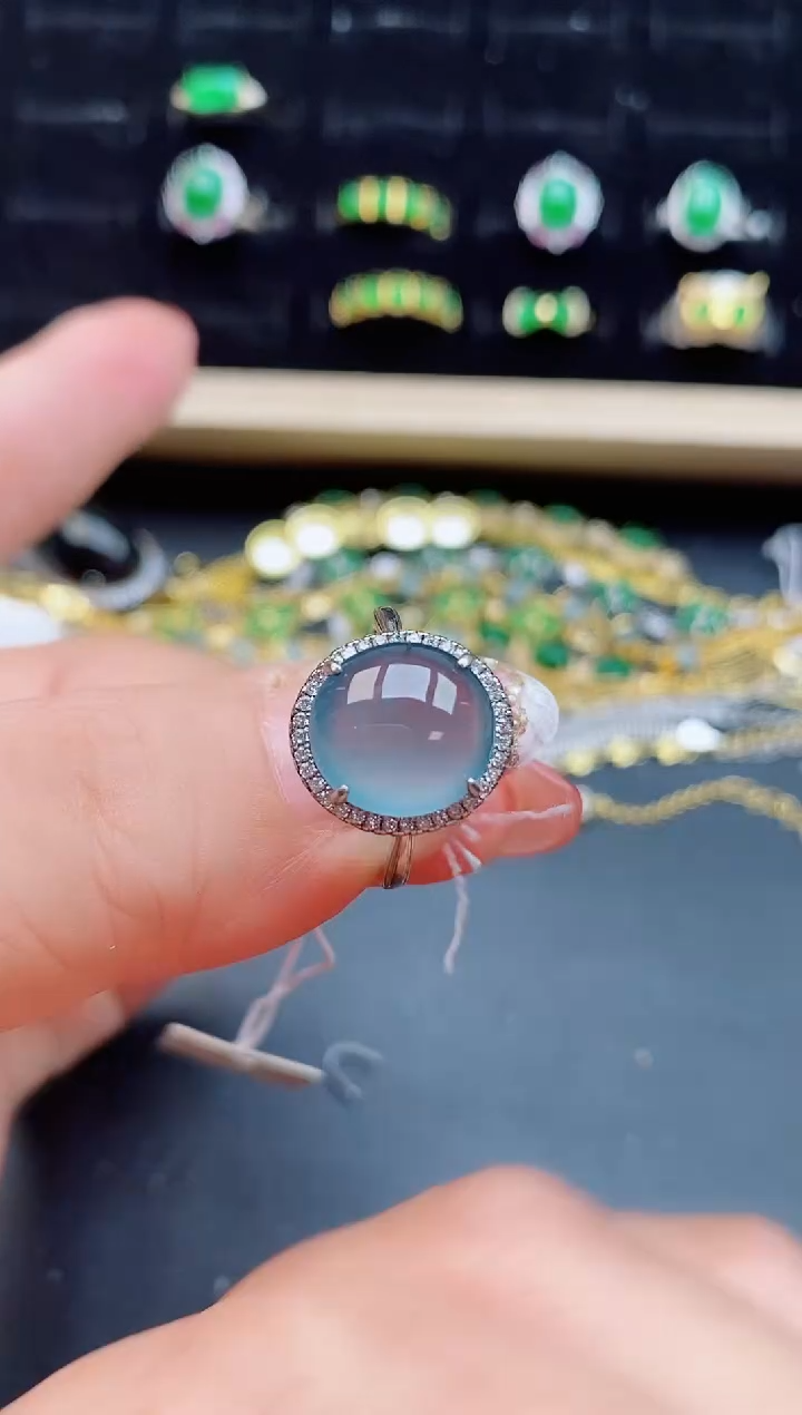【闪购商品】翡翠戒指银S925镶嵌1212