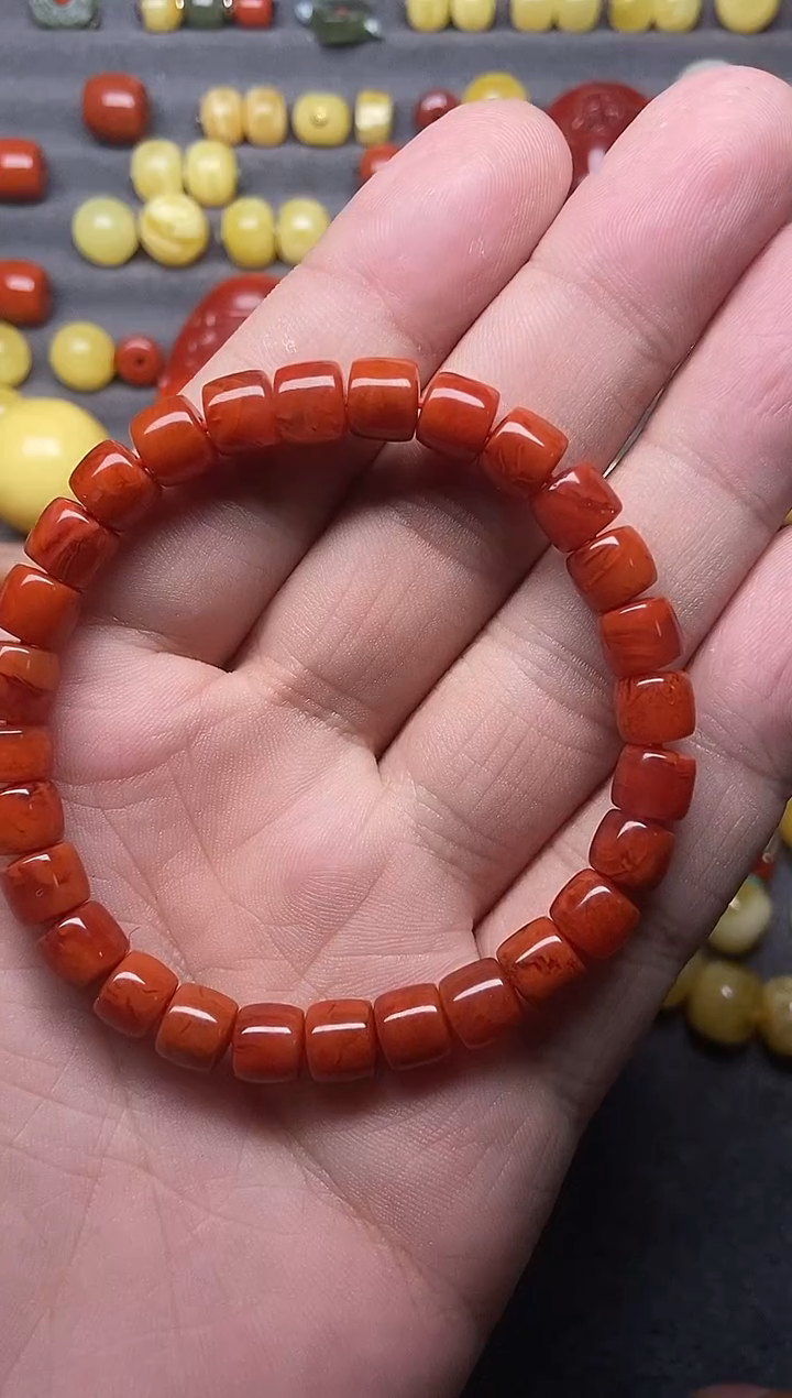 未镶嵌南红玛瑙珠宝奇石7+mm