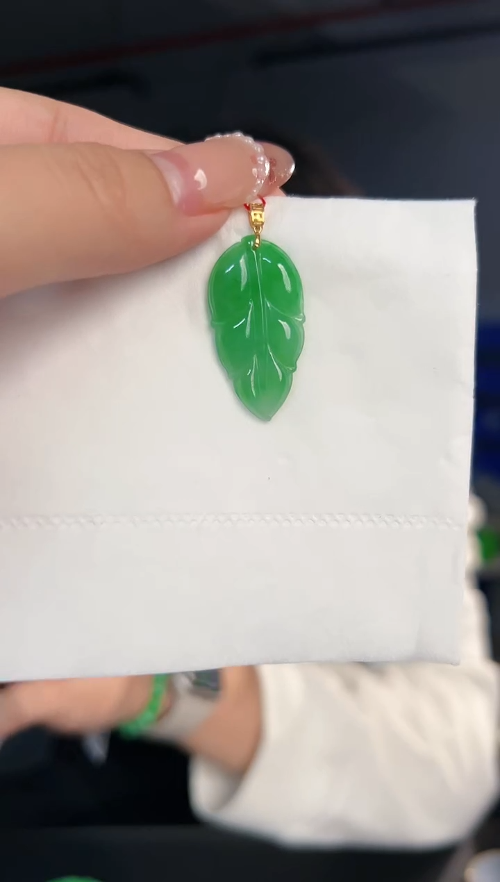 【闪购商品】翡翠颈饰18K金镶嵌缅料A货翡翠/支持复检/一件