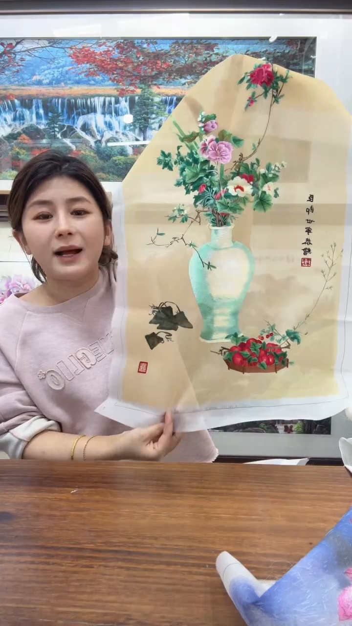 横款刺绣非遗苏绣手工工艺品绣片