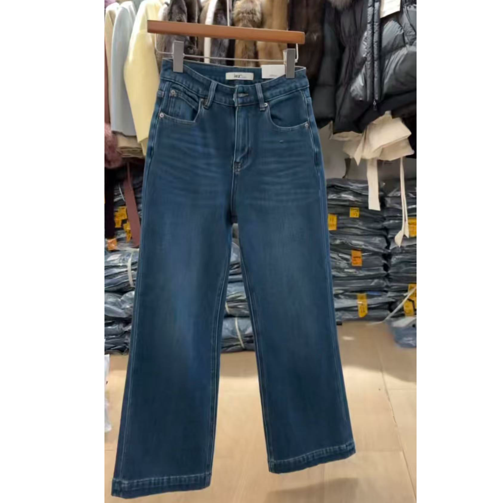 hx 92016 显瘦高腰牛仔裤休闲小个子加绒烟筒裤女百搭