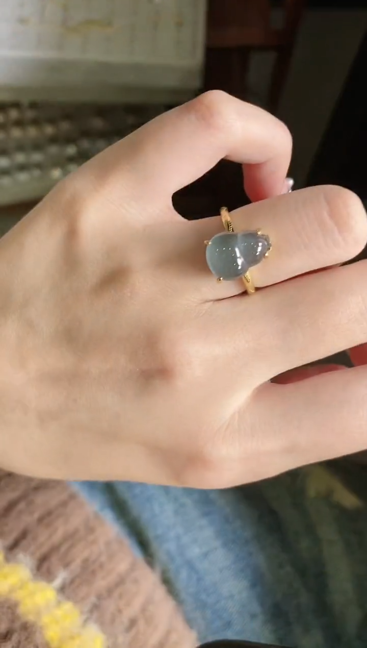 【闪购商品】翡翠戒指银S925镶嵌515-101