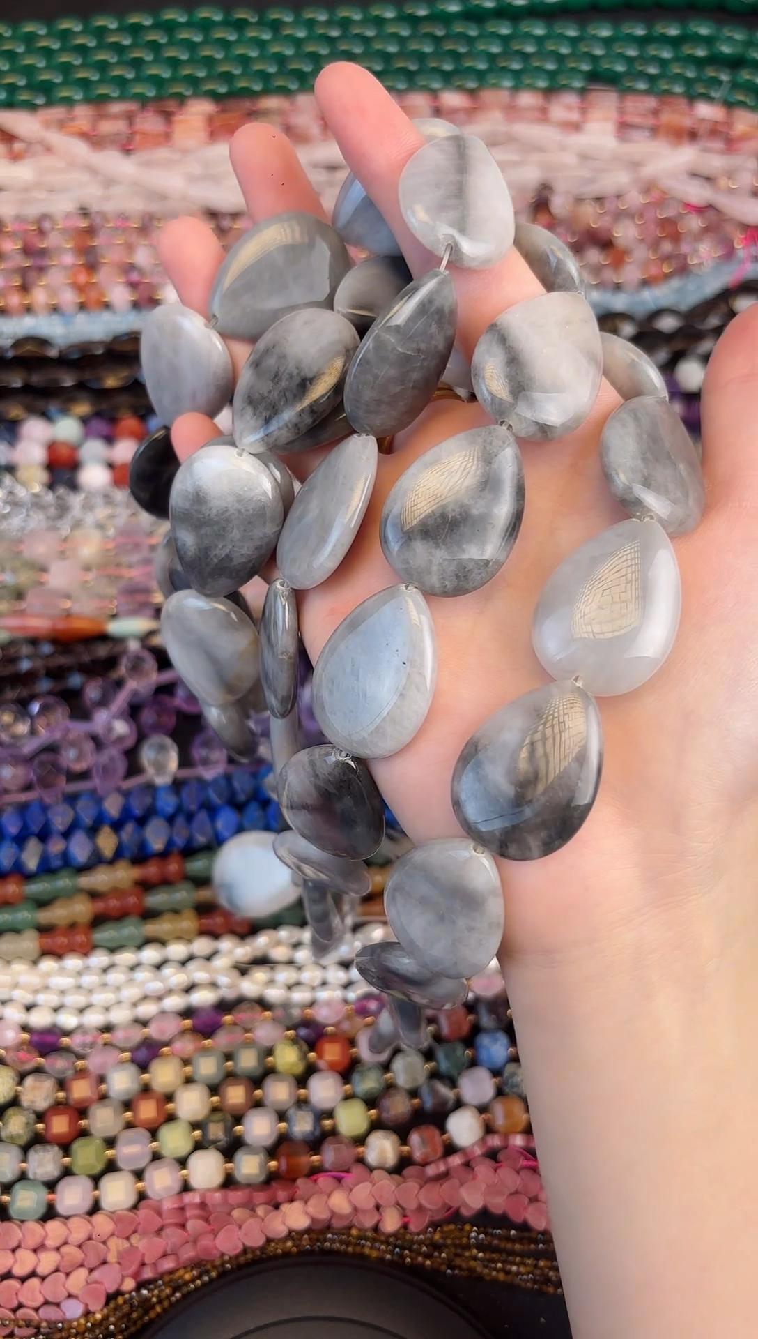 玛瑙/玉髓未镶嵌珠宝半成品鹰眼石