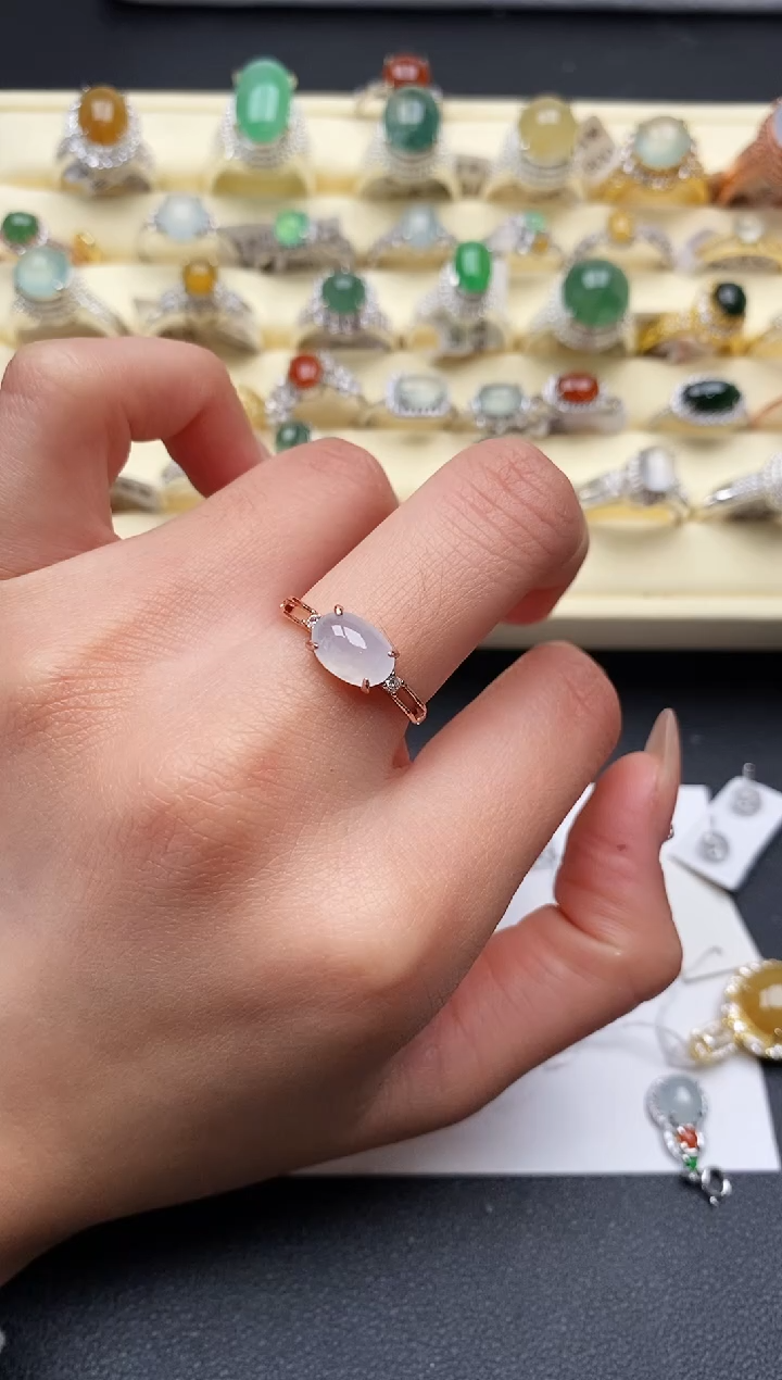 【闪购商品】翡翠戒指银S925镶嵌3333333+1