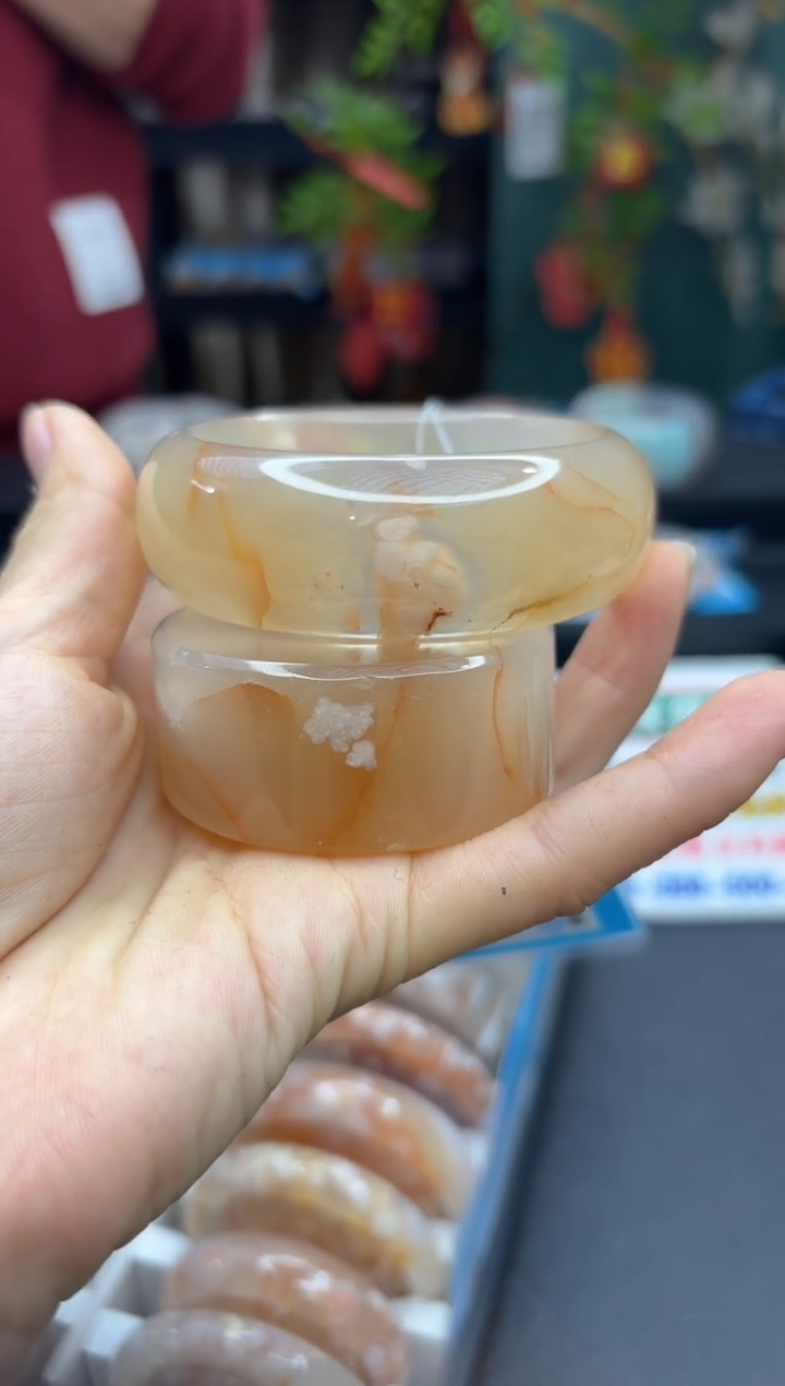 【闪购商品】石英质玉手镯未镶嵌703（57圈赠送镯心）