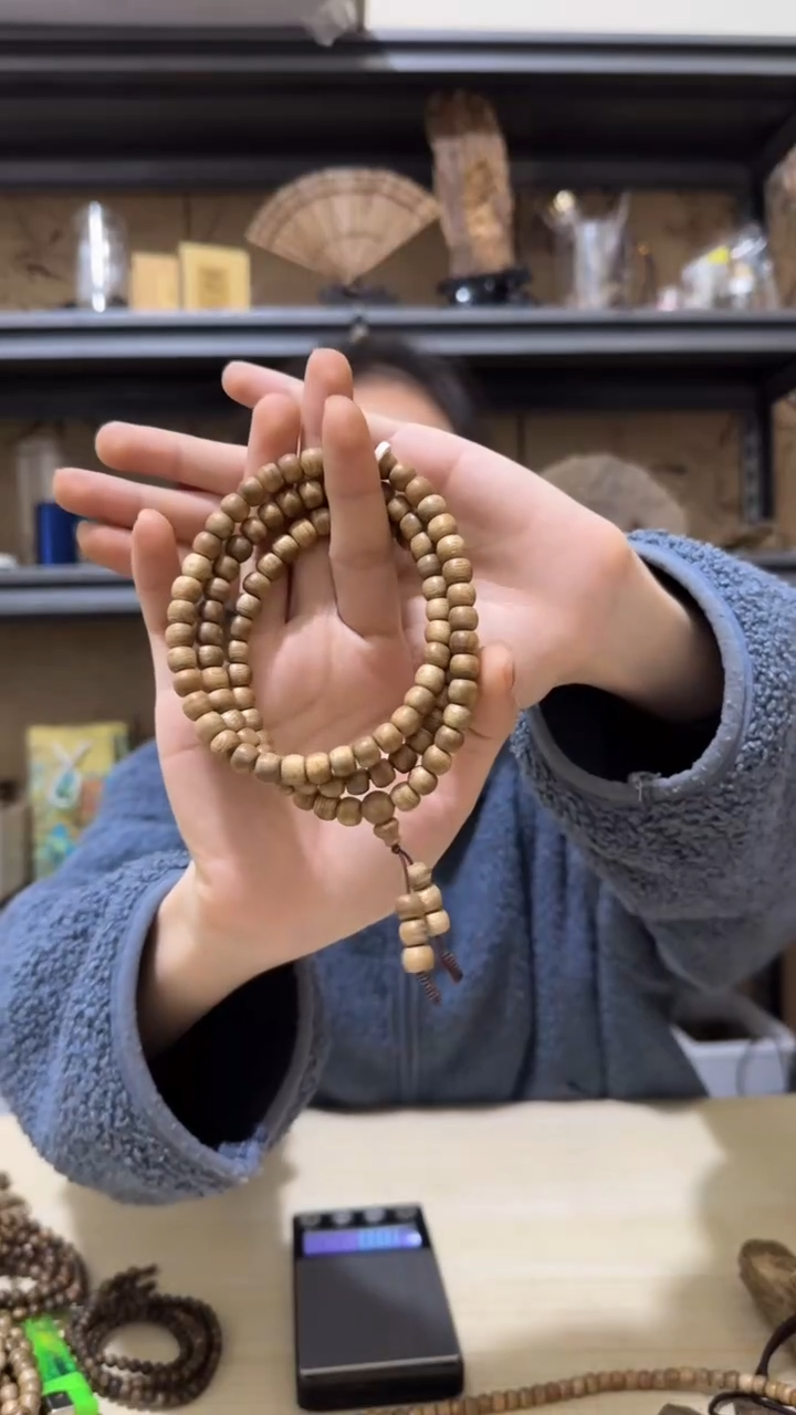 【闪购商品】沉香手串马来西亚鼓珠野料多圈手串多样性发一条卡7