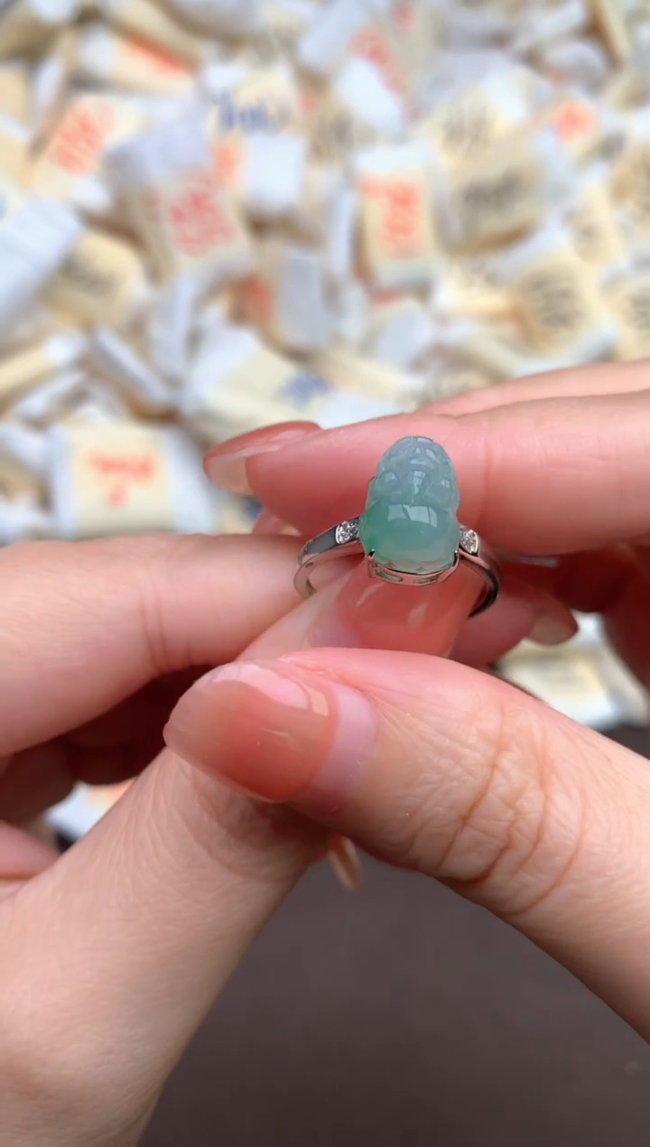 【闪购商品】翡翠戒指银S925镶嵌 —