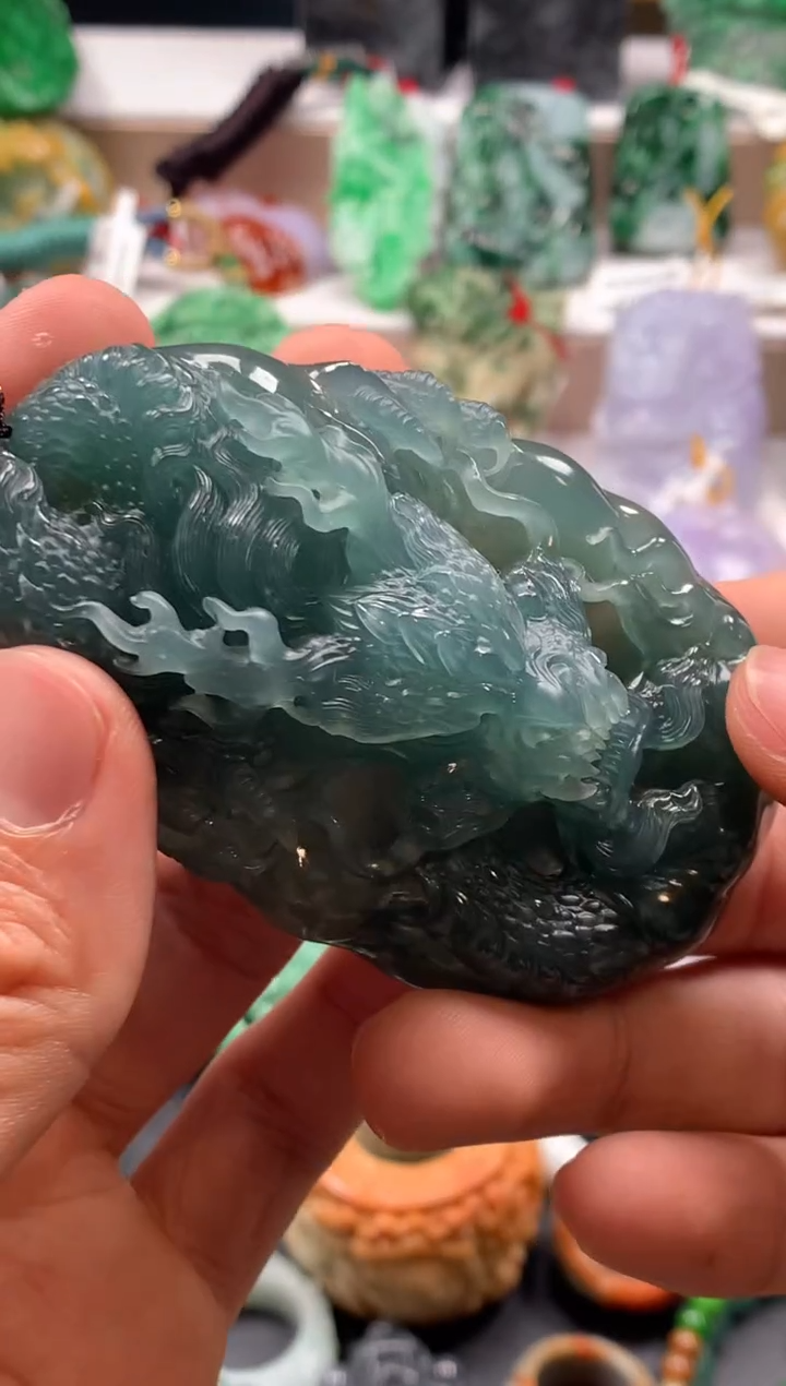 颈饰未镶嵌翡翠7****来天然A货翡翠