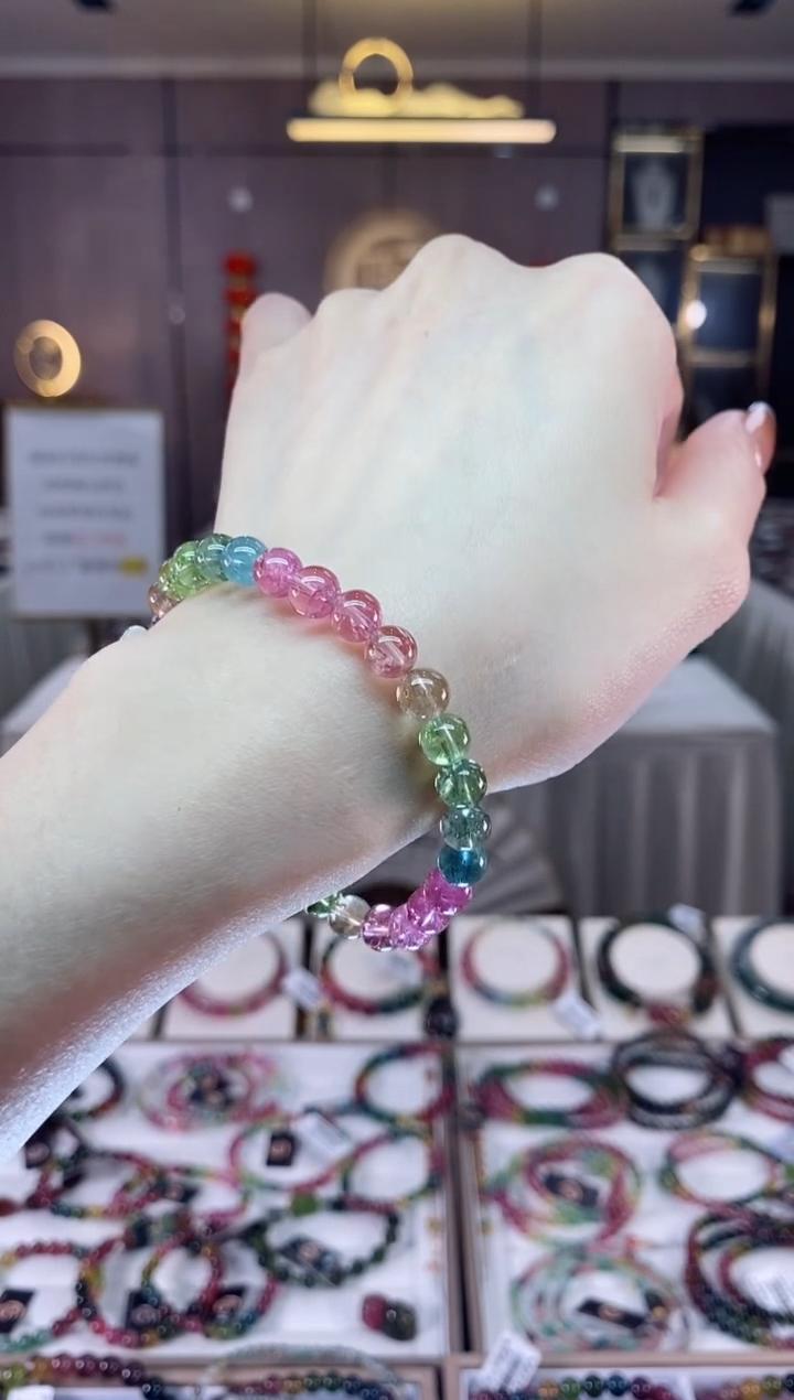 【闪购商品】碧玺单圈手串6mm+未镶嵌一物一证dan