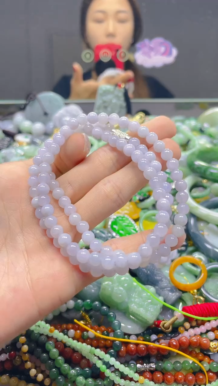 颈饰未镶嵌翡翠5MM/P/翡翠A货，一件也是批发价