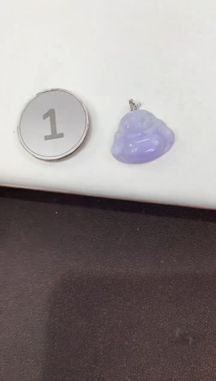 颈饰18K金镶嵌翡翠天然缅甸A货翡翠