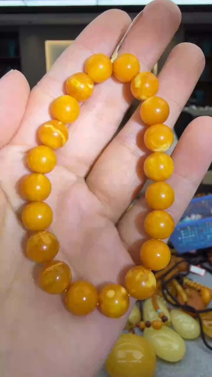 未镶嵌琥珀手链64秒拍号   假一赔三
