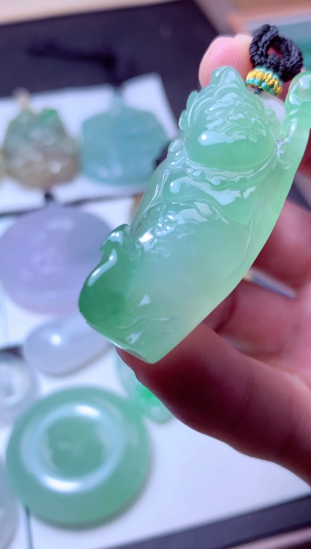 颈饰未镶嵌翡翠天然A货翡翠