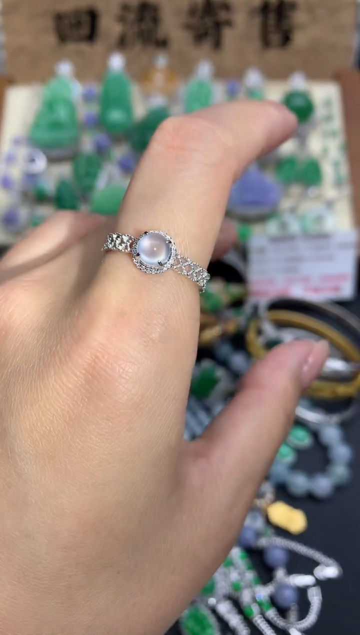 【闪购商品】翡翠戒指18K金镶嵌389-中国好珍宝