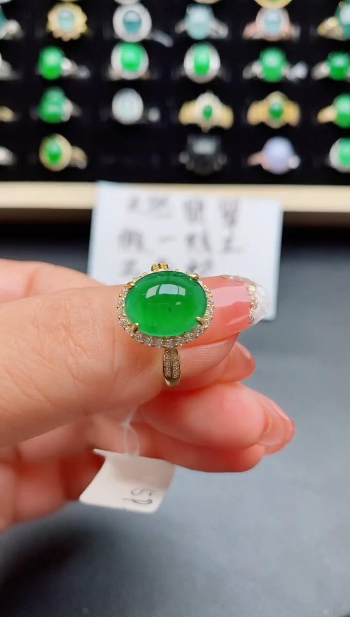 【闪购商品】翡翠戒指银S925镶嵌5085805