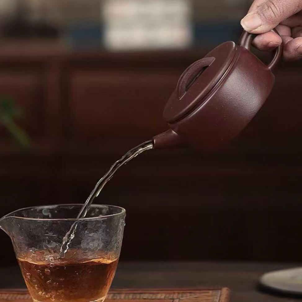 宜兴正宗原矿紫泥手工大口剑流汉瓦壶家用高档泡茶茶具