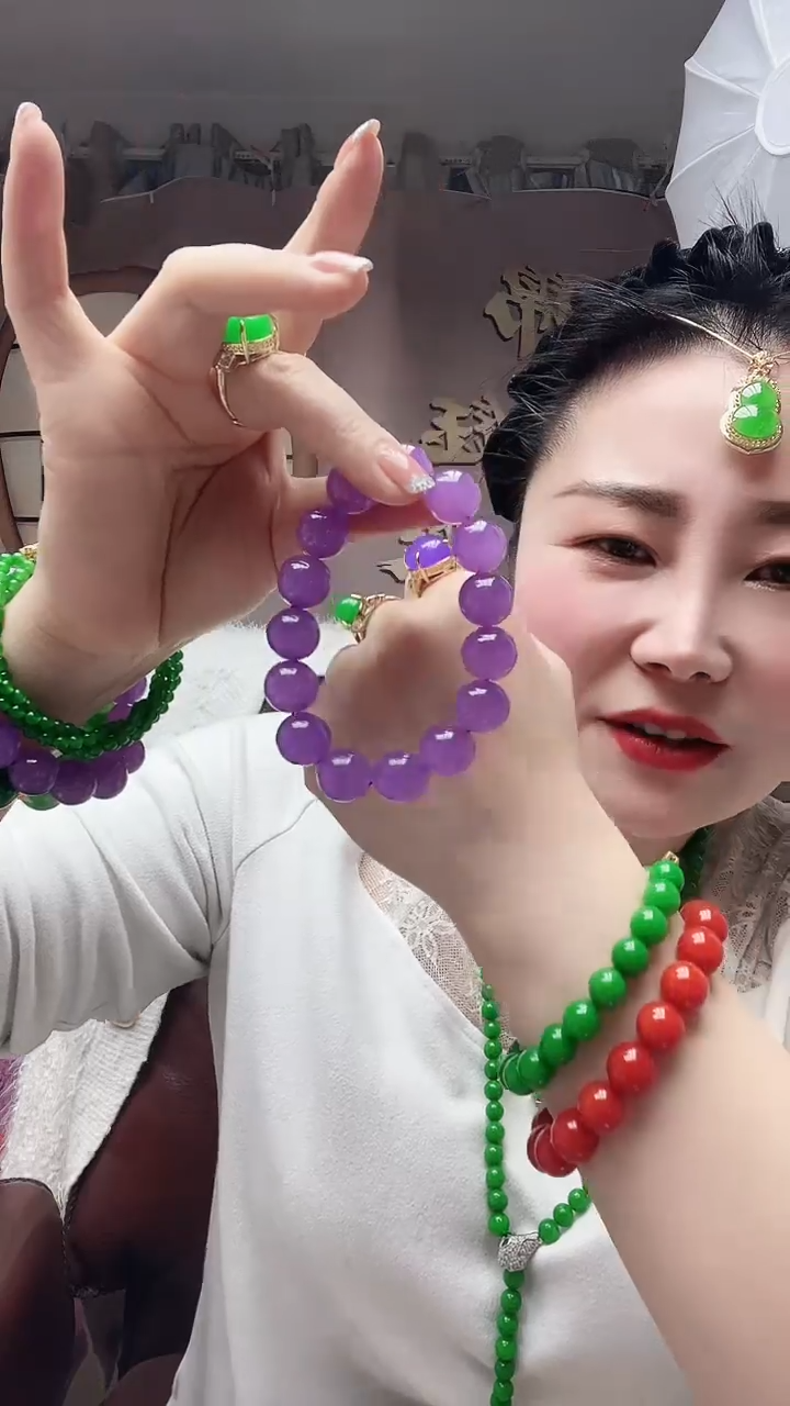 【闪购商品】翡翠手链14K金镶嵌93号