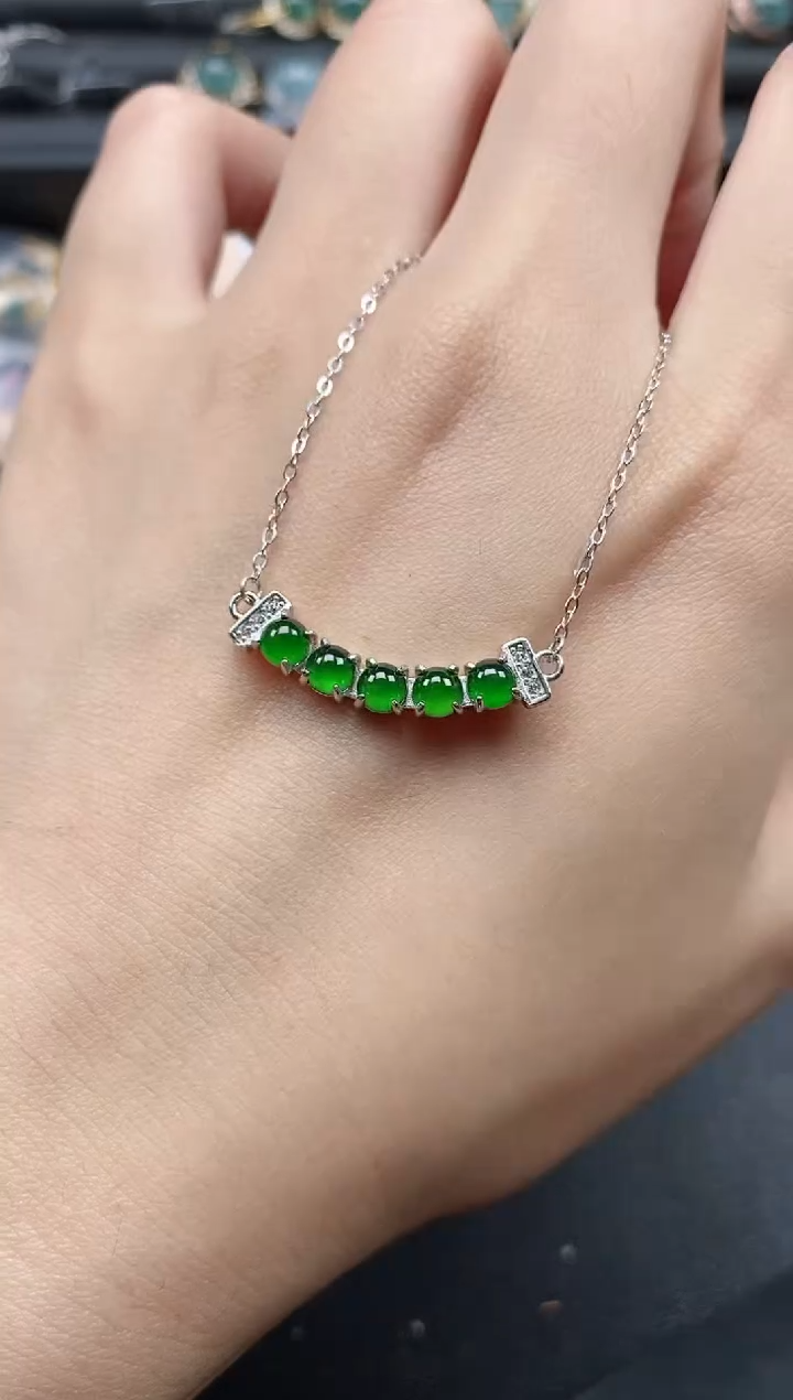 翡翠戒指银S925镶嵌5151-4