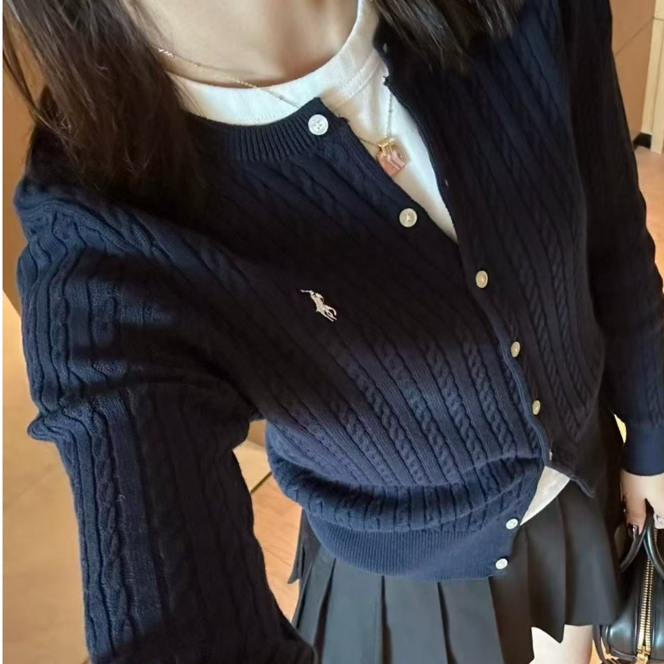 Ralph Lauren/拉夫劳伦 显瘦修身毛衣小马秋季长袖百搭针织衫
