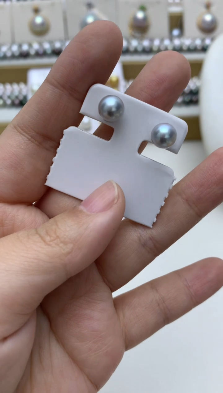 18K金镶嵌耳饰海水珍珠w6 