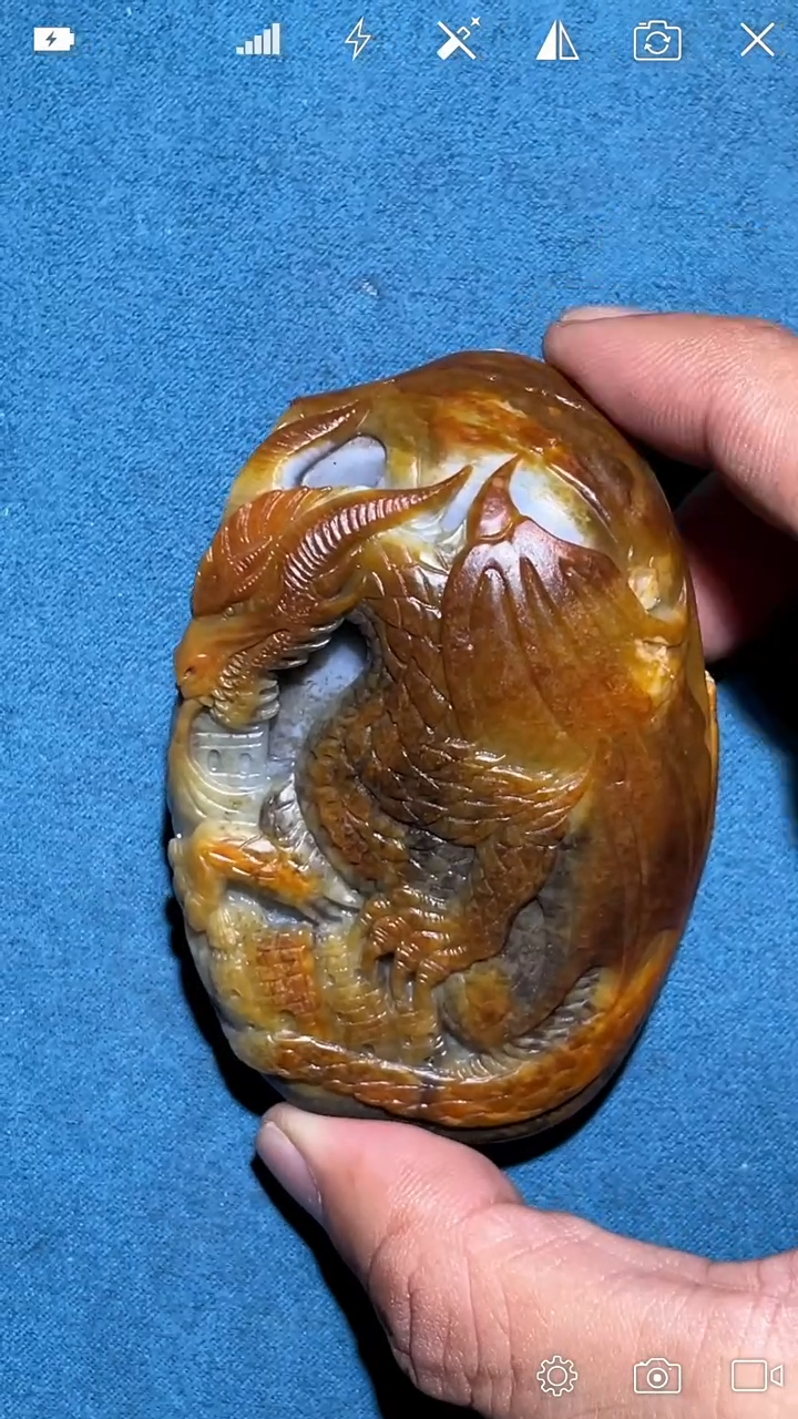 和田玉未镶嵌把件FY应龙大手把件 