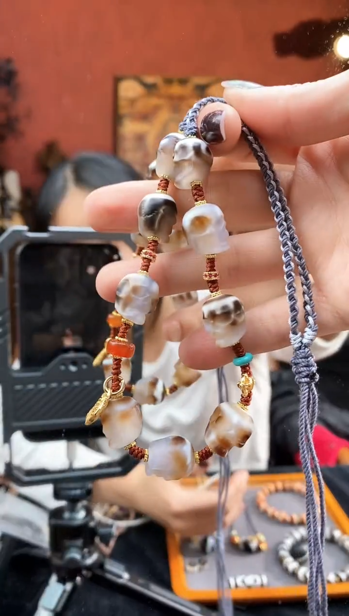 【闪购商品】玛瑙/玉髓175银S925镀金镶嵌0206-