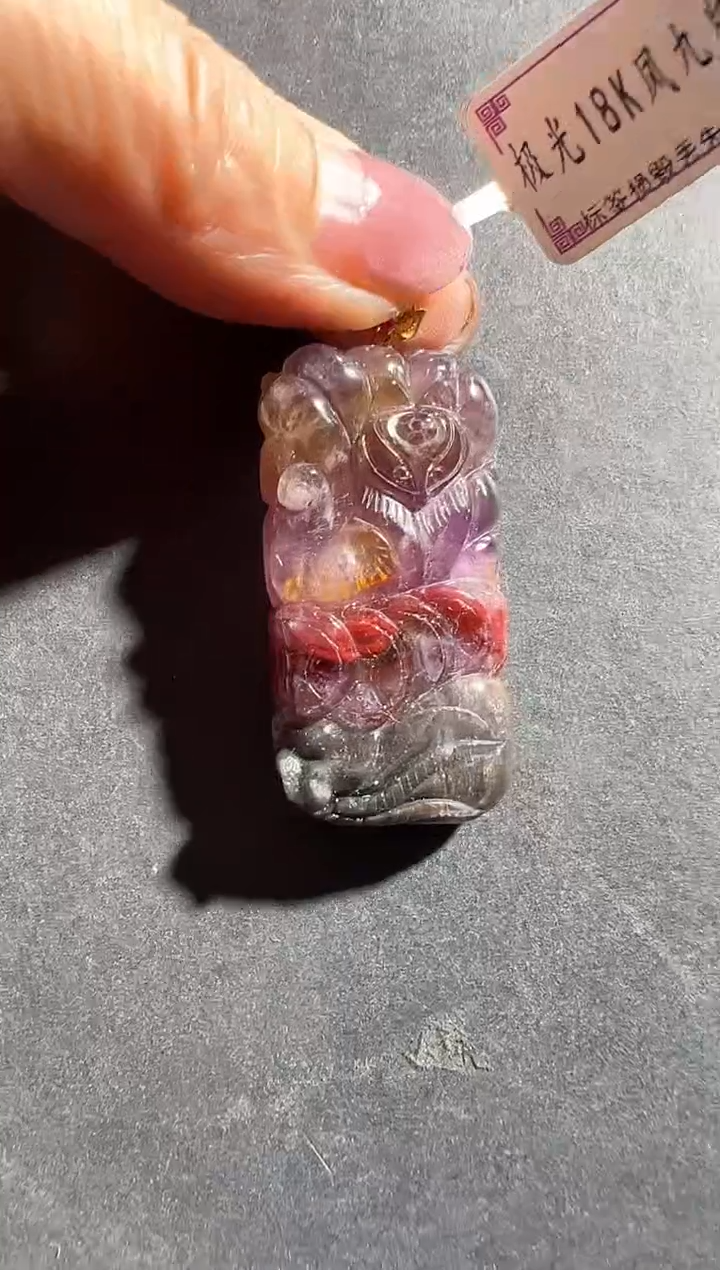 【闪购商品】水晶吊坠18K金镶嵌多样性发一