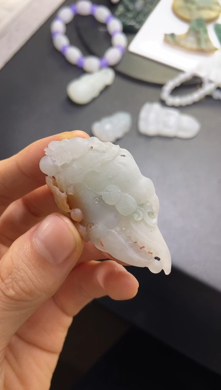 【闪购商品】定制翡翠未镶嵌蟹钳