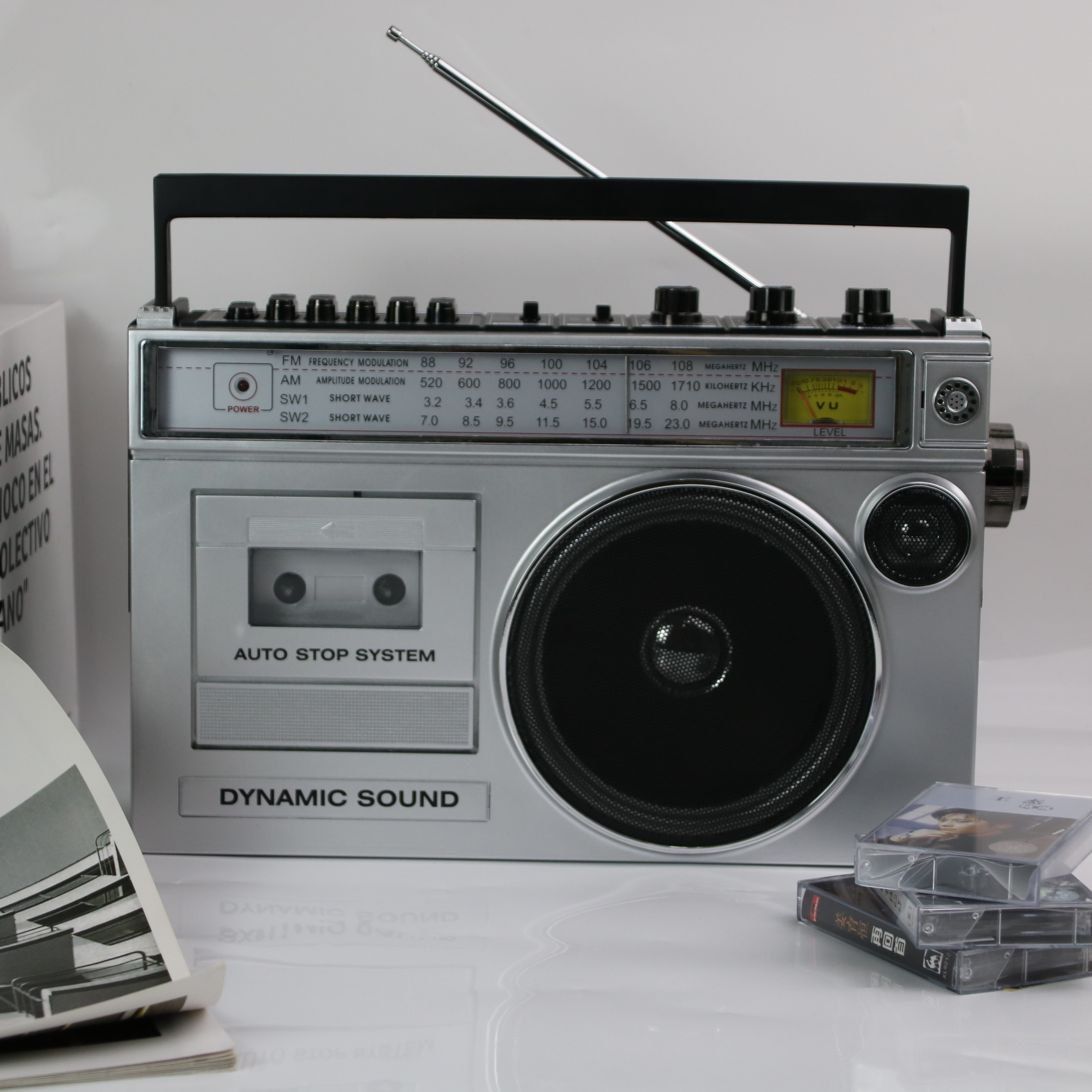 1500老式磁带机收音机录音机调频多波段大喇叭蓝牙音响播放器