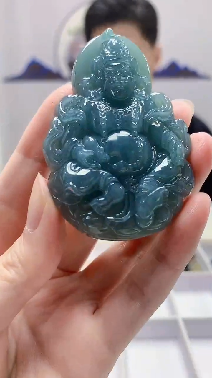 【闪购商品】定制翡翠未镶嵌4917zm-毛货挂件118人物