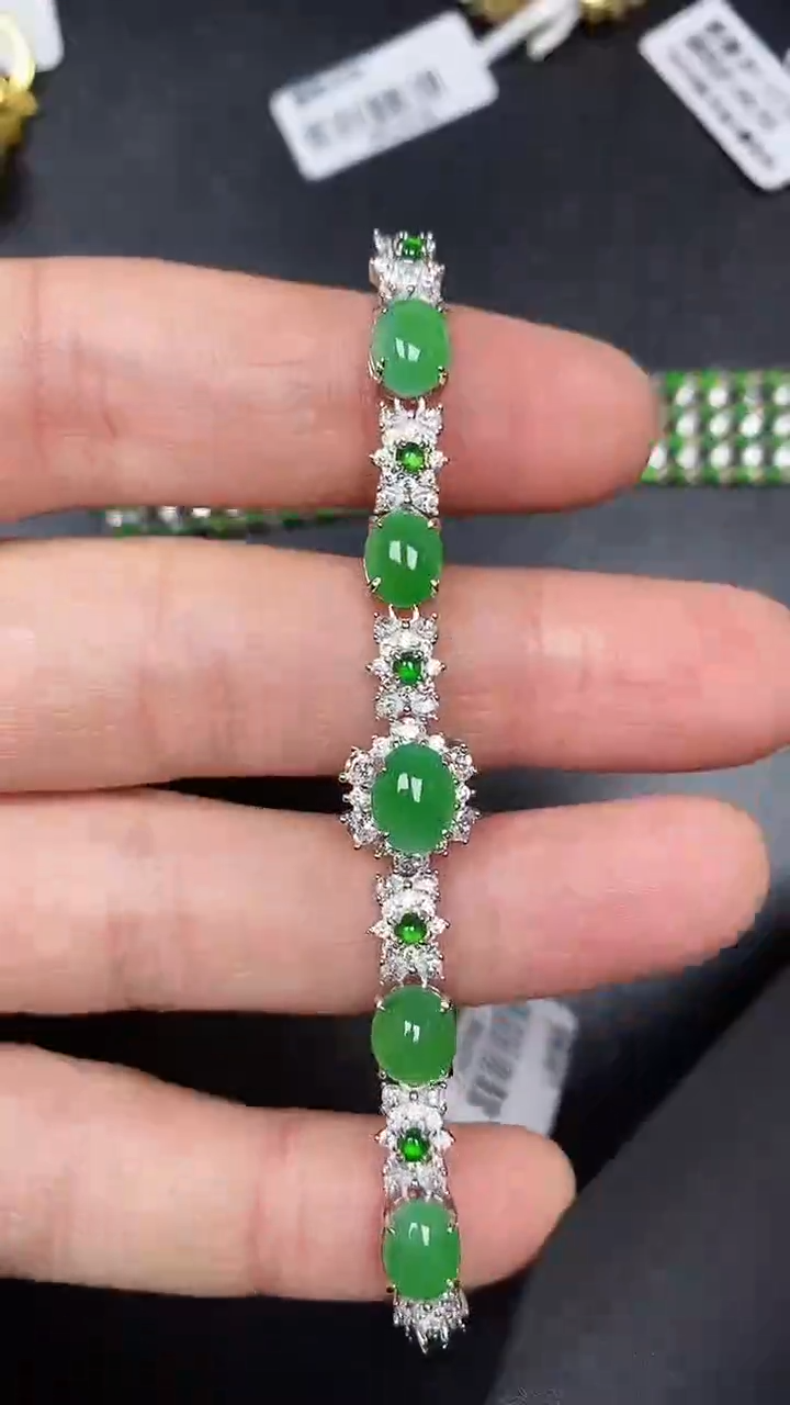 银S925镶嵌戒指翡翠3720