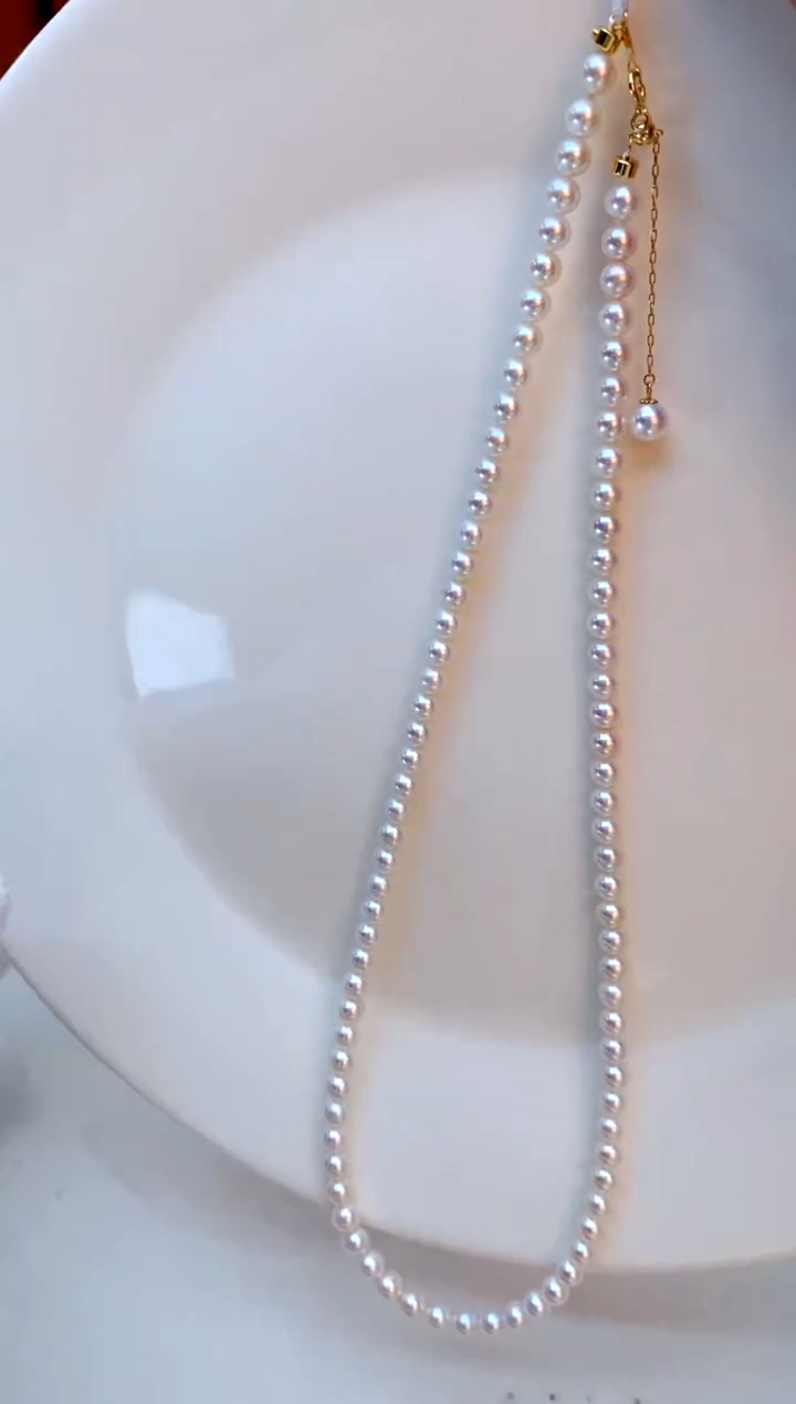 【闪购商品】淡水珍珠项链18K金镶嵌4.5-5