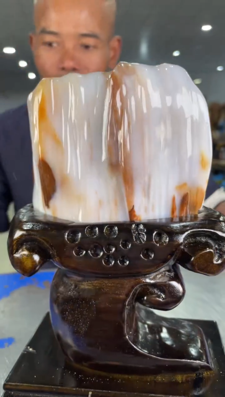 【闪购商品】硅化玉摆件未镶嵌7