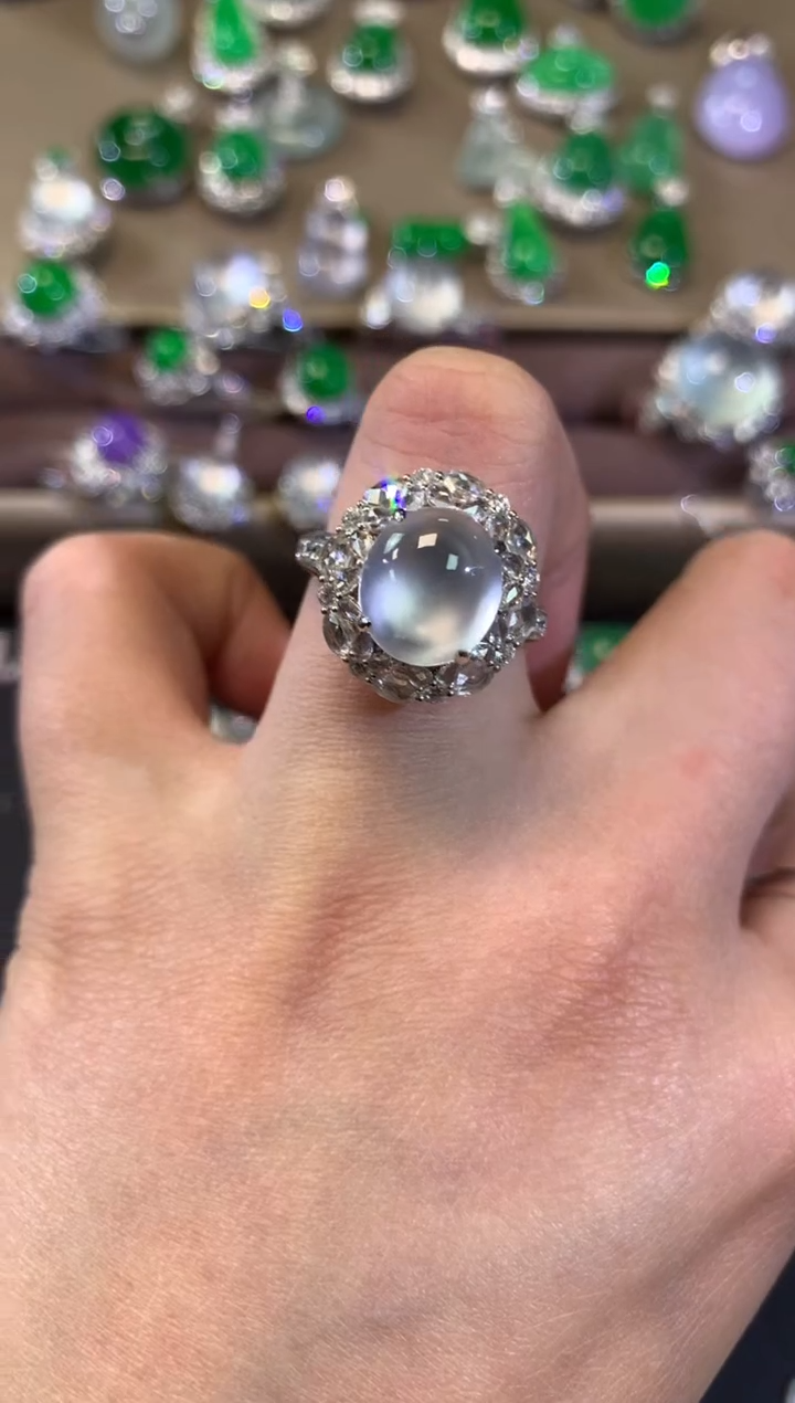 【闪购商品】翡翠戒指18K金镶嵌A360|68000