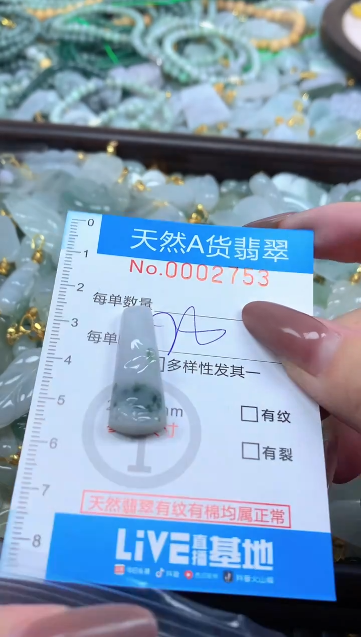 颈饰未镶嵌翡翠净货挂件-2753