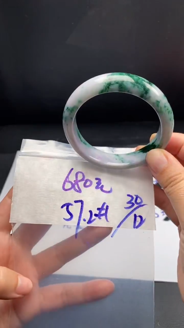未镶嵌定制翡翠3号 手镯毛货需精细抛光57.2圈口