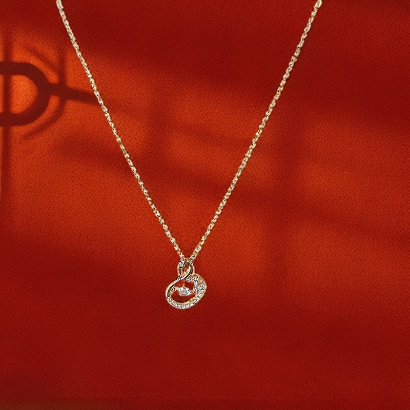 铜合金项链 18号  时尚经典轻奢小天鹅吊坠百搭