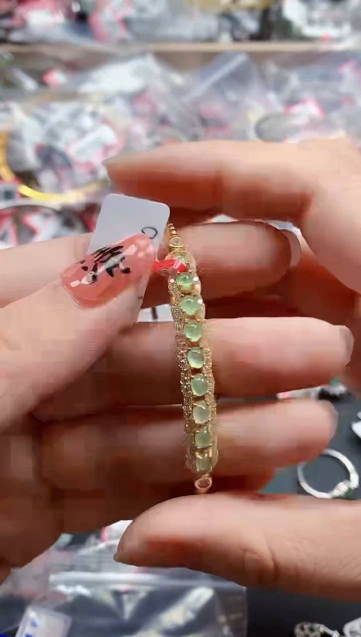 银S925镶嵌戒指翡翠天然A货缅甸翡翠