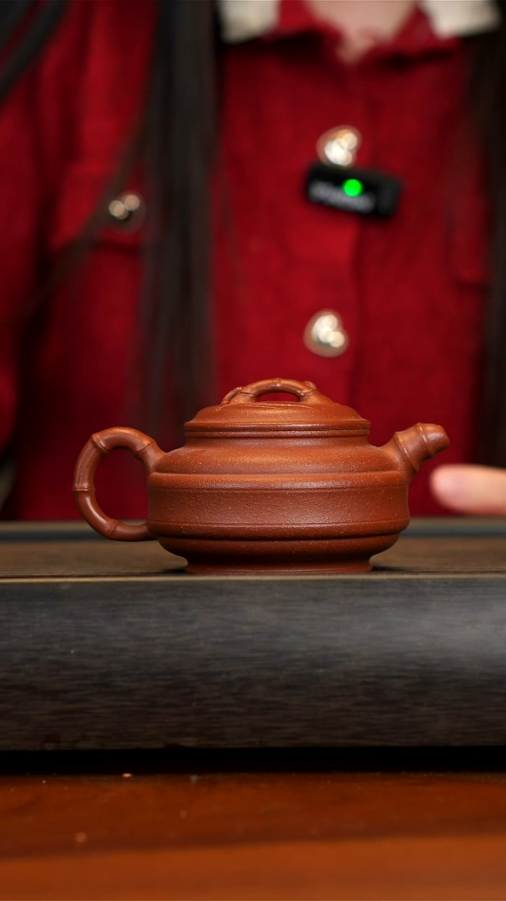 【闪购商品】紫砂茶壶宜兴紫砂双线竹鼓