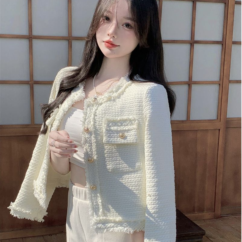 【当天发+运费险】百搭白色小香风外套女爆款独特别致设计感YY310