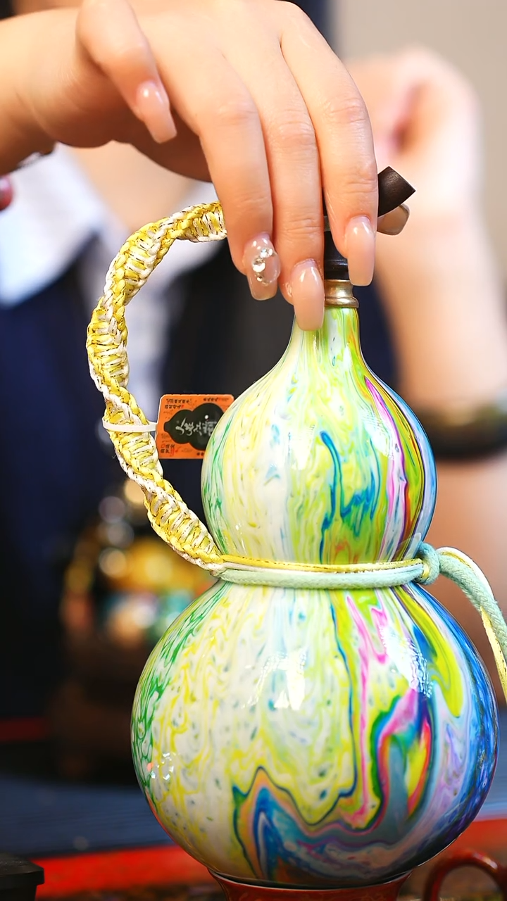 【闪购商品】JQ045大漆酒葫芦不包手串及旋转底座