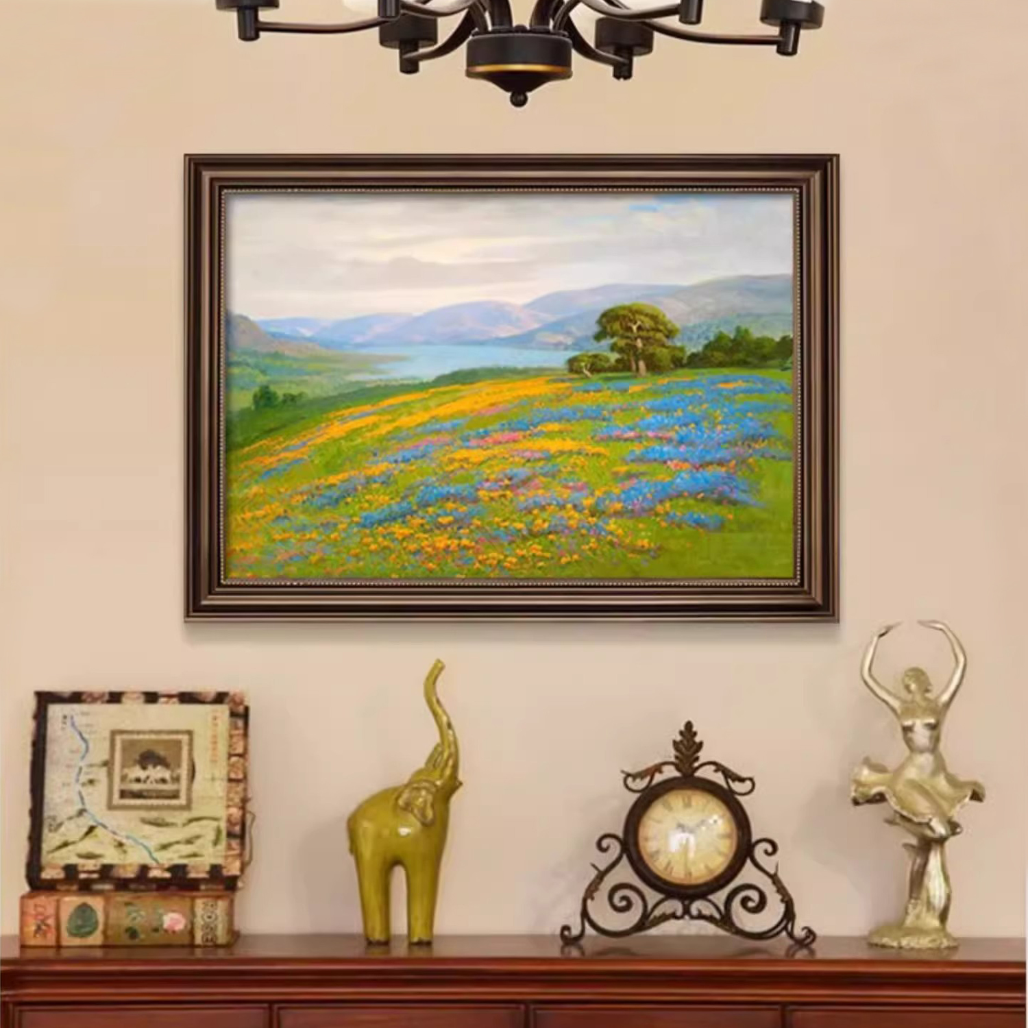 威廉杰克逊《加利福尼亚的春天》欧式风景挂画背景墙装饰画世界名画